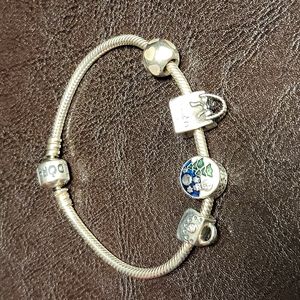 Pandora bracelet with charms